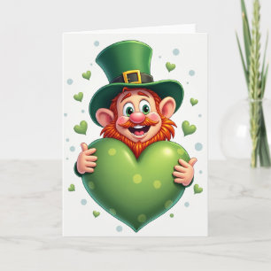 Leprechaun Heart Pattern Card