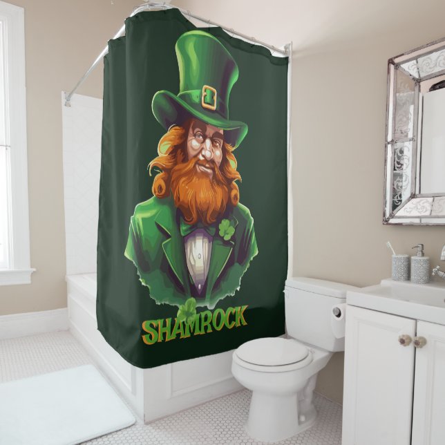 Leprechaun Hideaway Shower Curtain (In Situ)