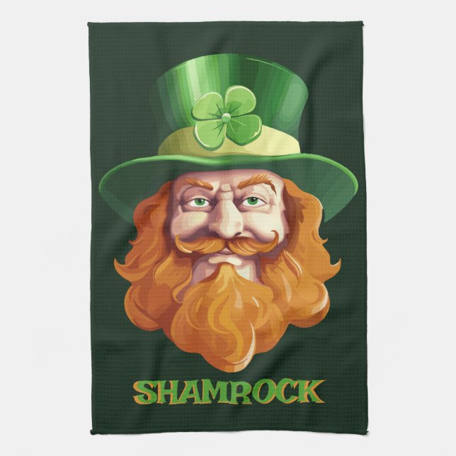 Leprechaun Hideaway Tea Towel (Vertical)