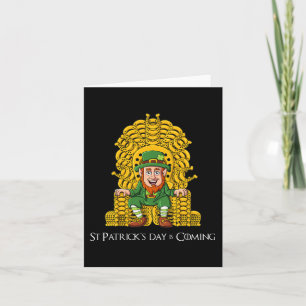 Leprechaun Horse Shoe Throne St Patricks Day Boys  Card
