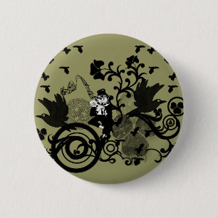 Leprechaun in Black 6 Cm Round Badge