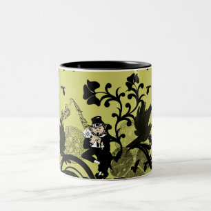 Leprechaun in Black Two-Tone Coffee Mug