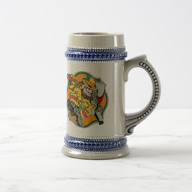 Leprechaun Irish Firefighter Beer Stein (Right)