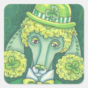 LEPRECHAUN IRISH POODLE, DOG STICKERS *Sheet