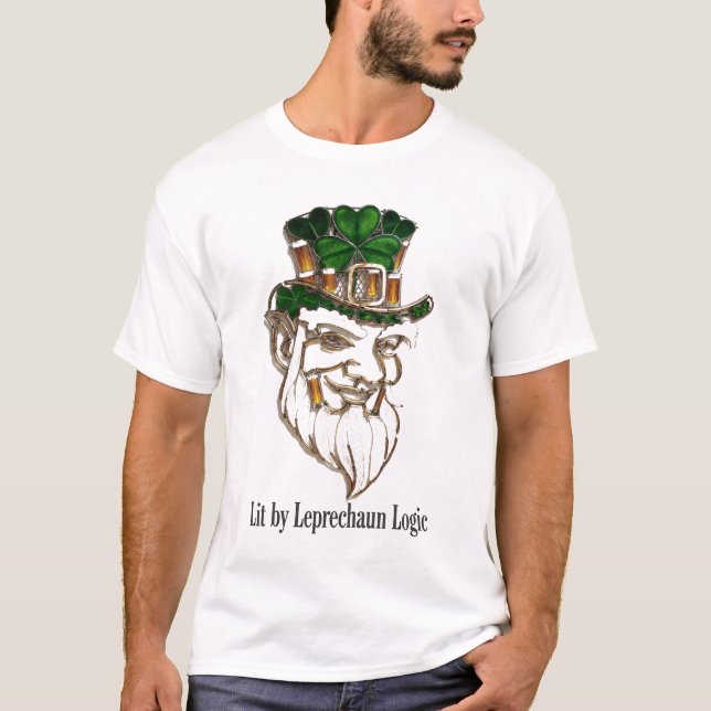 Leprechaun Lantern Mischief T-Shirt  (Front)
