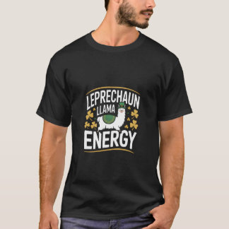 Leprechaun Llama Energy Funny Irish Llama T-Shirt