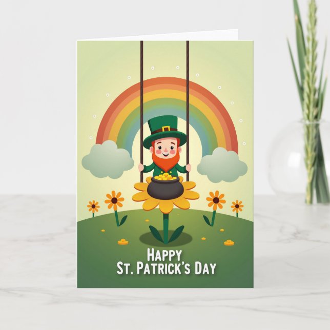 Leprechaun Luck Vector Art Card (Front)