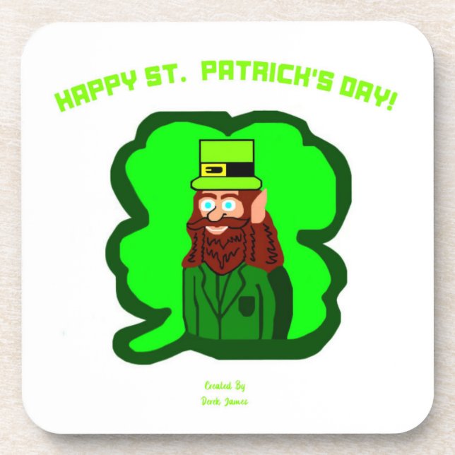 Leprechaun Magic Hard Plastic Coaster (Front)