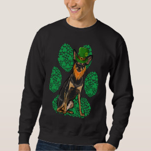 Leprechaun Miniature Pinscher St Patricks Day Sham Sweatshirt