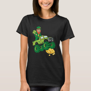 Leprechaun Monster Truck Shamrock St Patrick Day B T-Shirt