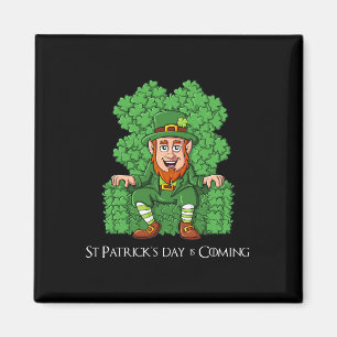 Leprechaun On Clover Throne St Patricks Day Boys G Magnet
