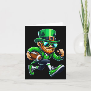 Leprechaun Playing Football St Patricks Day Sport  Card