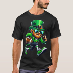 Leprechaun Playing Football St Patricks Day Sport T-Shirt
