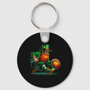 Leprechaun Playing Sketll St Patricks Day Boys Men Key Ring