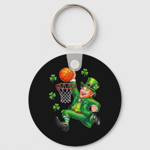 Leprechaun Playing Sketll St Patricks Day Sport Me Key Ring