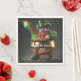 Leprechaun Pot Of Gold  Napkin