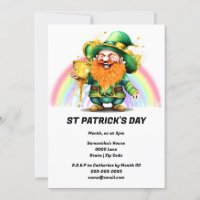 Leprechaun pot of gold rainbow Irish lucky party