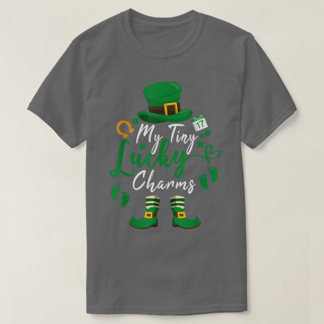 Leprechaun Pregnancy St Patrick's Day 22 My Tiny L T-Shirt (Design Front)