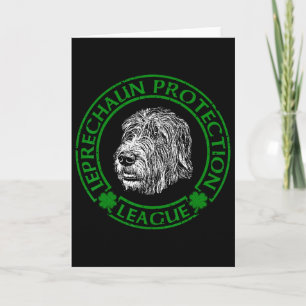 Leprechaun Protection League Irish Wolfhound  Card