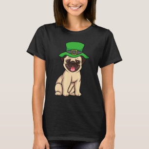Leprechaun Pug Dog Shamrock St Patrick's Day Pitti T-Shirt