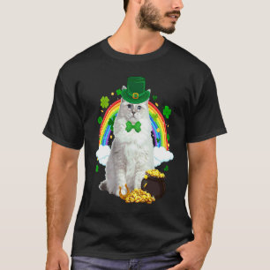 Leprechaun Ragdoll Cat Shamrock C Saint Patrick's  T-Shirt
