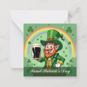 Leprechaun’s Cheers Beneath the Rainbow Card