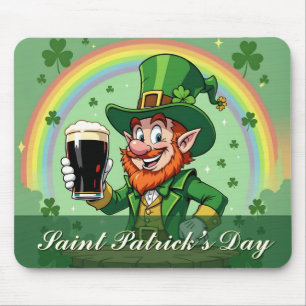 Leprechaun’s Cheers Beneath the Rainbow Mouse Pad