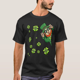 Leprechaun Saint Patricks Day Boys Kids Women Iris T-Shirt