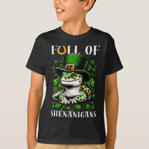 Leprechaun Shamrock Leaf Leopard Geckos St Patrick T-Shirt