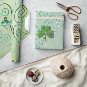 Leprechaun Shamrock Wrapping Paper