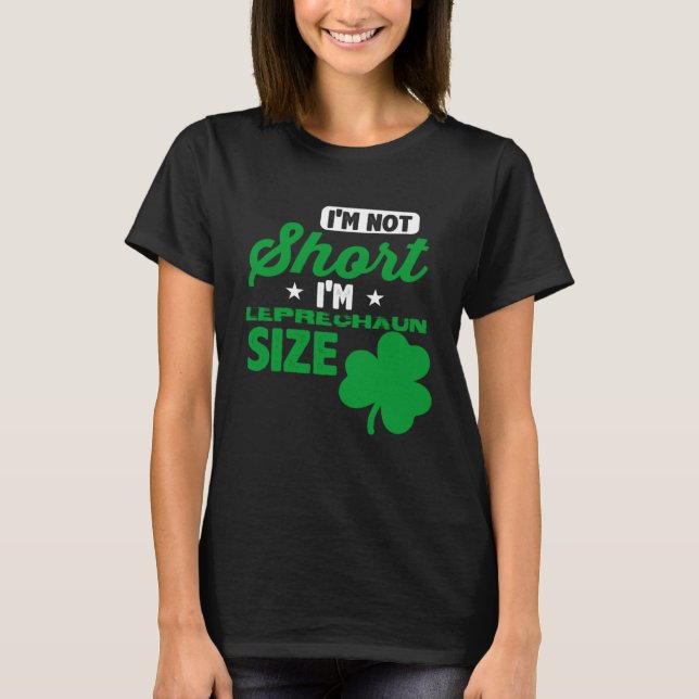 Leprechaun Short Person St Patricks Day  Drinking  T-Shirt (Front)