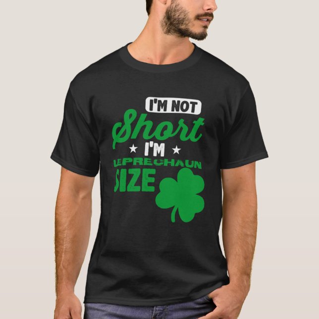 Leprechaun Short Person St Patricks Day  Drinking  T-Shirt (Front)