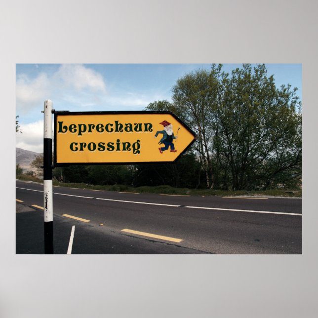 leprechaun sign poster (Front)