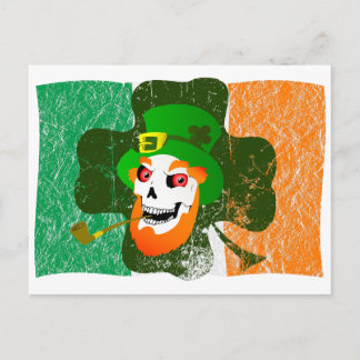 Leprechaun Skull Postcard