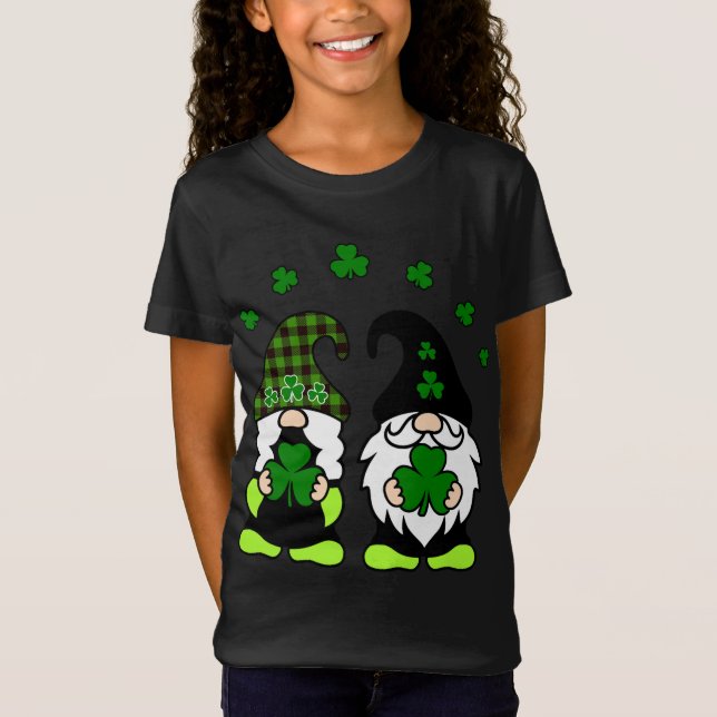 Leprechaun St Patrick's Day Gnomes Shamrock Irish  T-Shirt (Front)