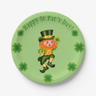 Leprechaun St Patrick's Day Paper Plate