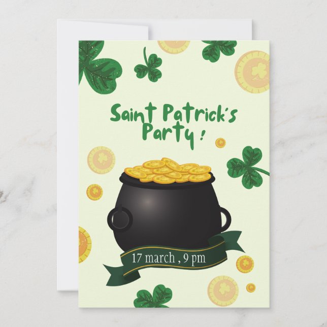 Leprechaun St.Patrick's Day Party Invitation (Front)