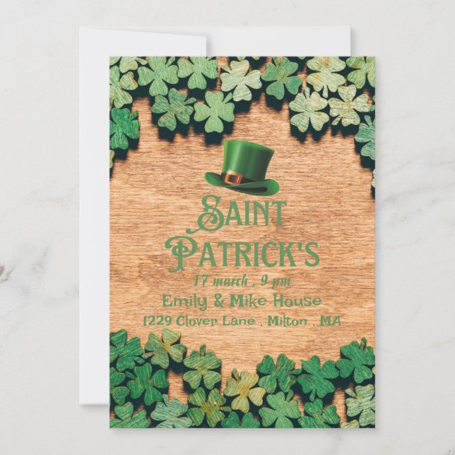 Leprechaun St.Patrick's Day Party Invitation (Front)