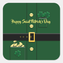 Leprechaun Suit St Patricks Day Party Sticker