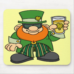 Leprechaun with Beer Mousepad