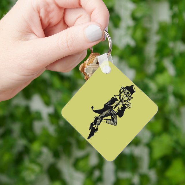 Leprechaun with Flute Key Ring (Hand)