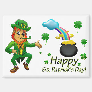Leprechaun With Rainbow Magnet
