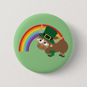 Leprechaun Yak 6 Cm Round Badge