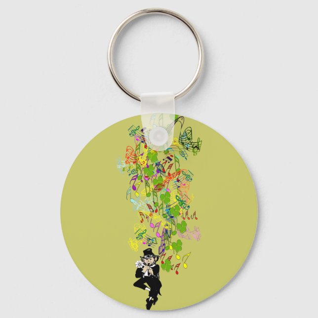 LeprechaunBlackPants Key Ring (Front)