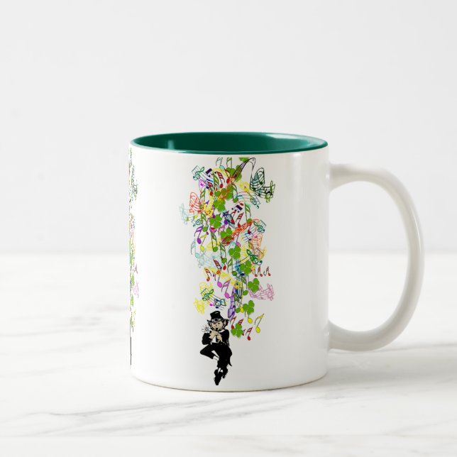 LeprechaunBlackPants Two-Tone Coffee Mug (Right)