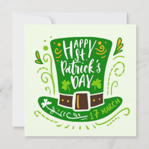 Leprechaun's Cheerful Greeting Holiday Card