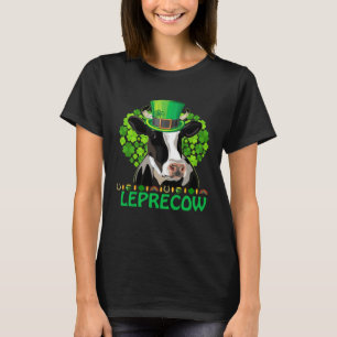 Leprecow Cow St Patricks Day Mens Women Leprechaun T-Shirt