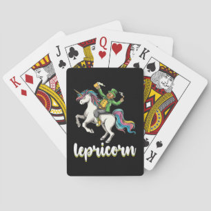 Lepricorn Leprechaun Unicorn St Patrick's Day Playing Cards