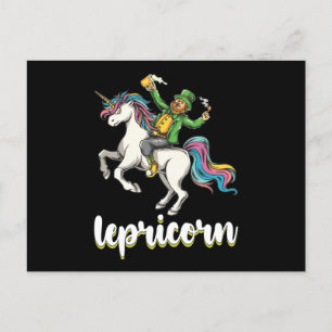 Lepricorn Leprechaun Unicorn St Patrick's Day Postcard