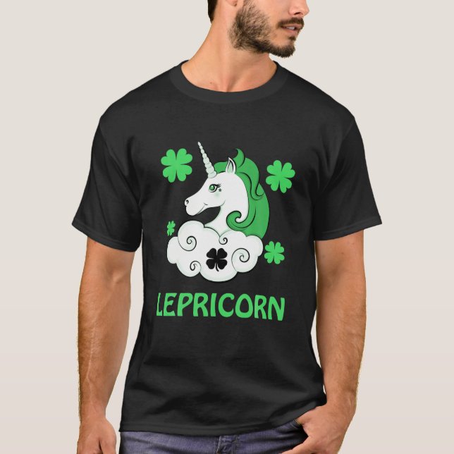 Lepricorn ,Saint Patrick Funny Unicorn St Patricks T-Shirt (Front)